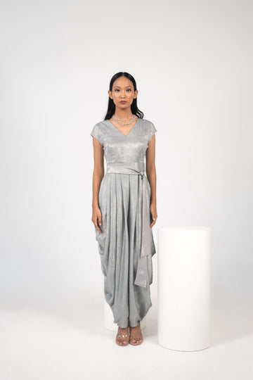 Foil Cowl Jumpsuit