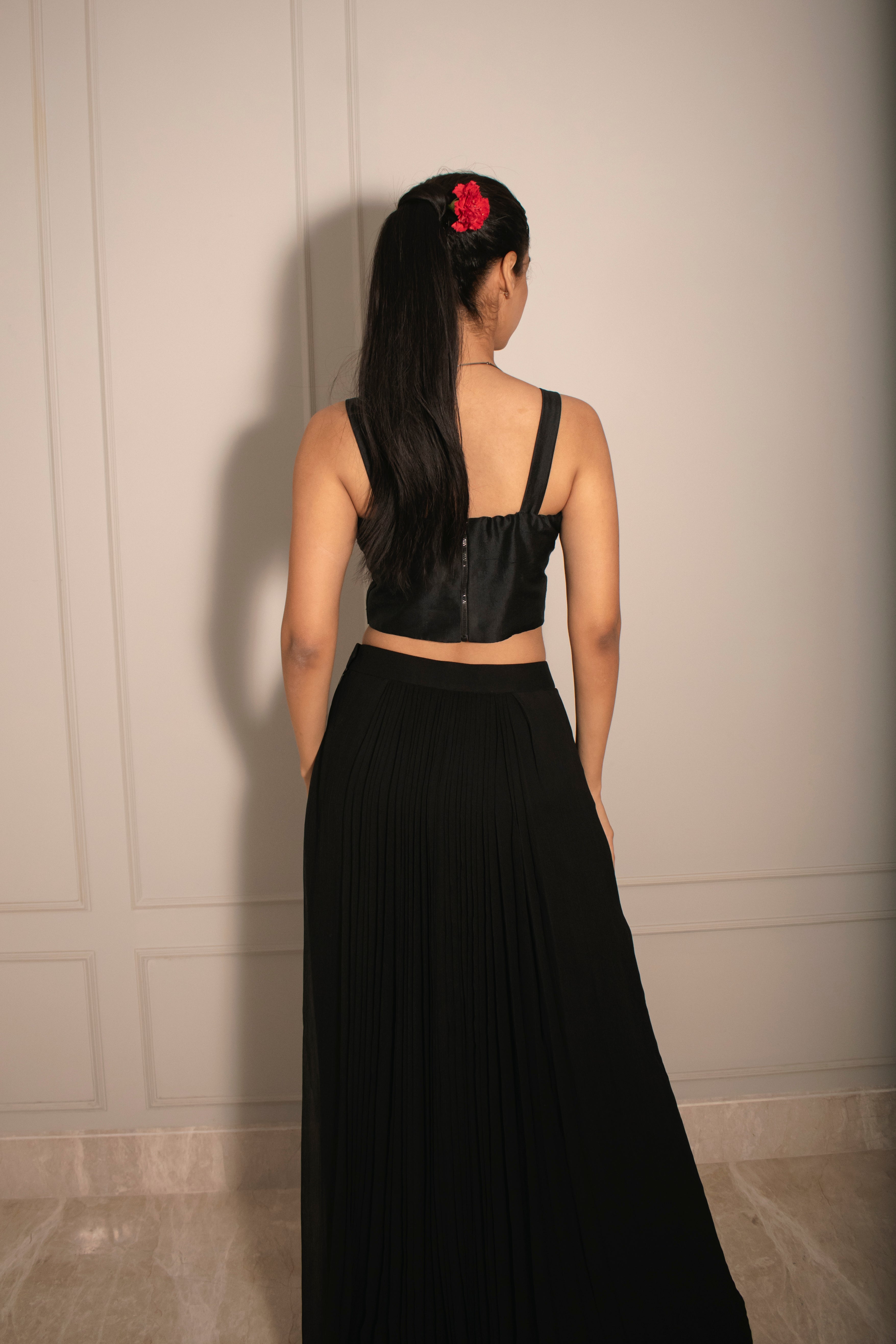 Tube Top & Knife Pleated Skirt (without can-can)