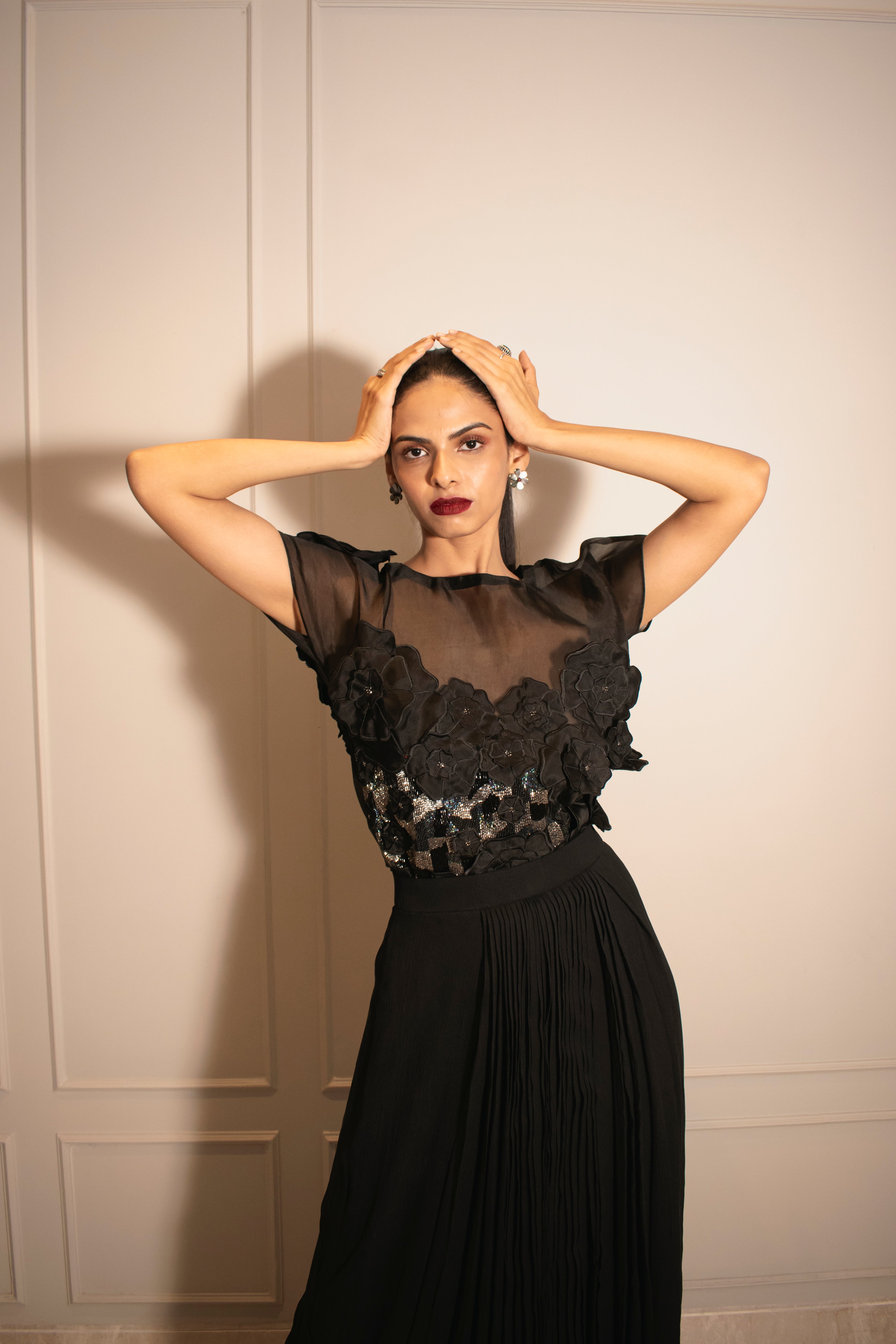 FLOR Top & Knife Pleated Skirt (without can-can)