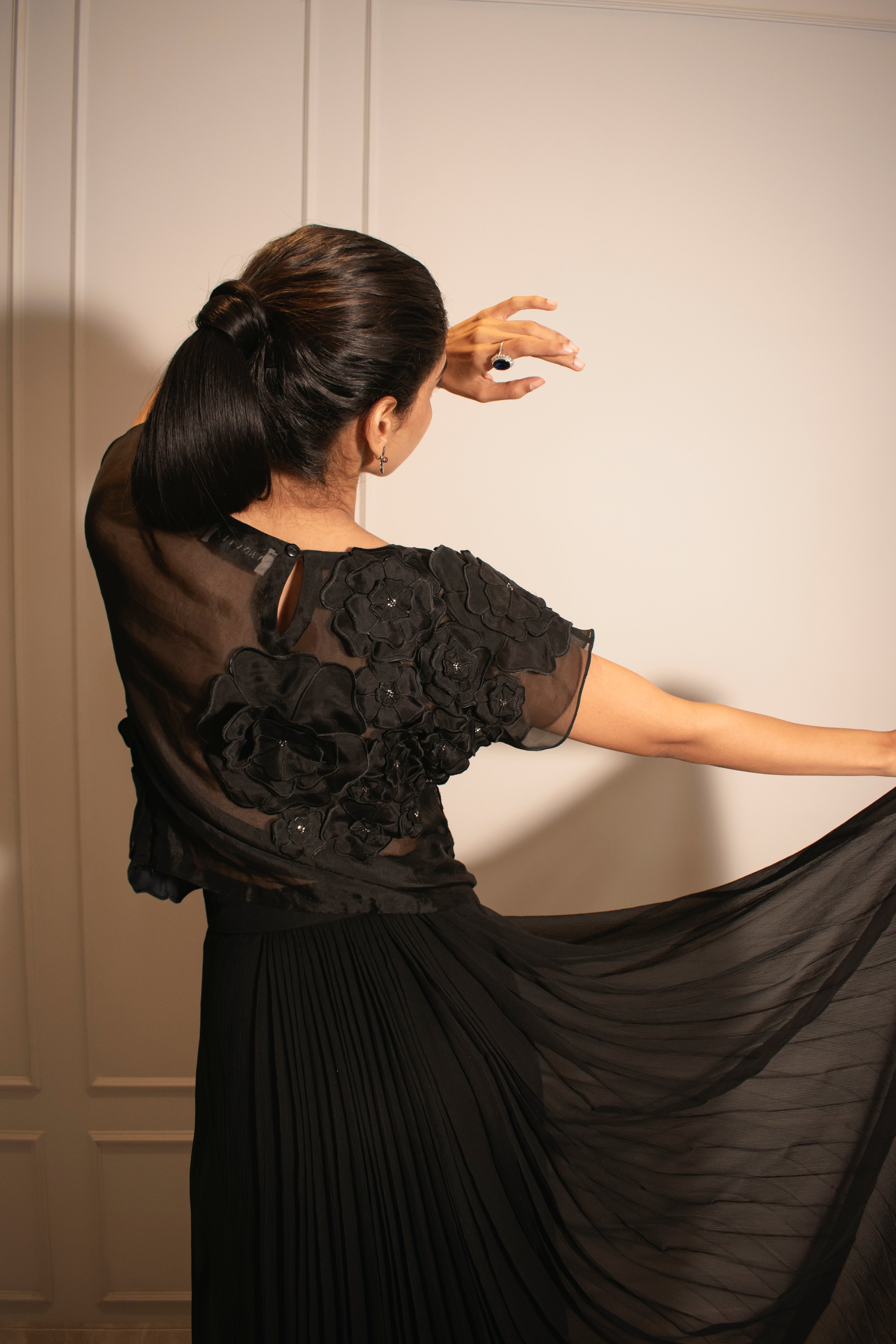 FLOR Top & Knife Pleated Skirt (without can-can)