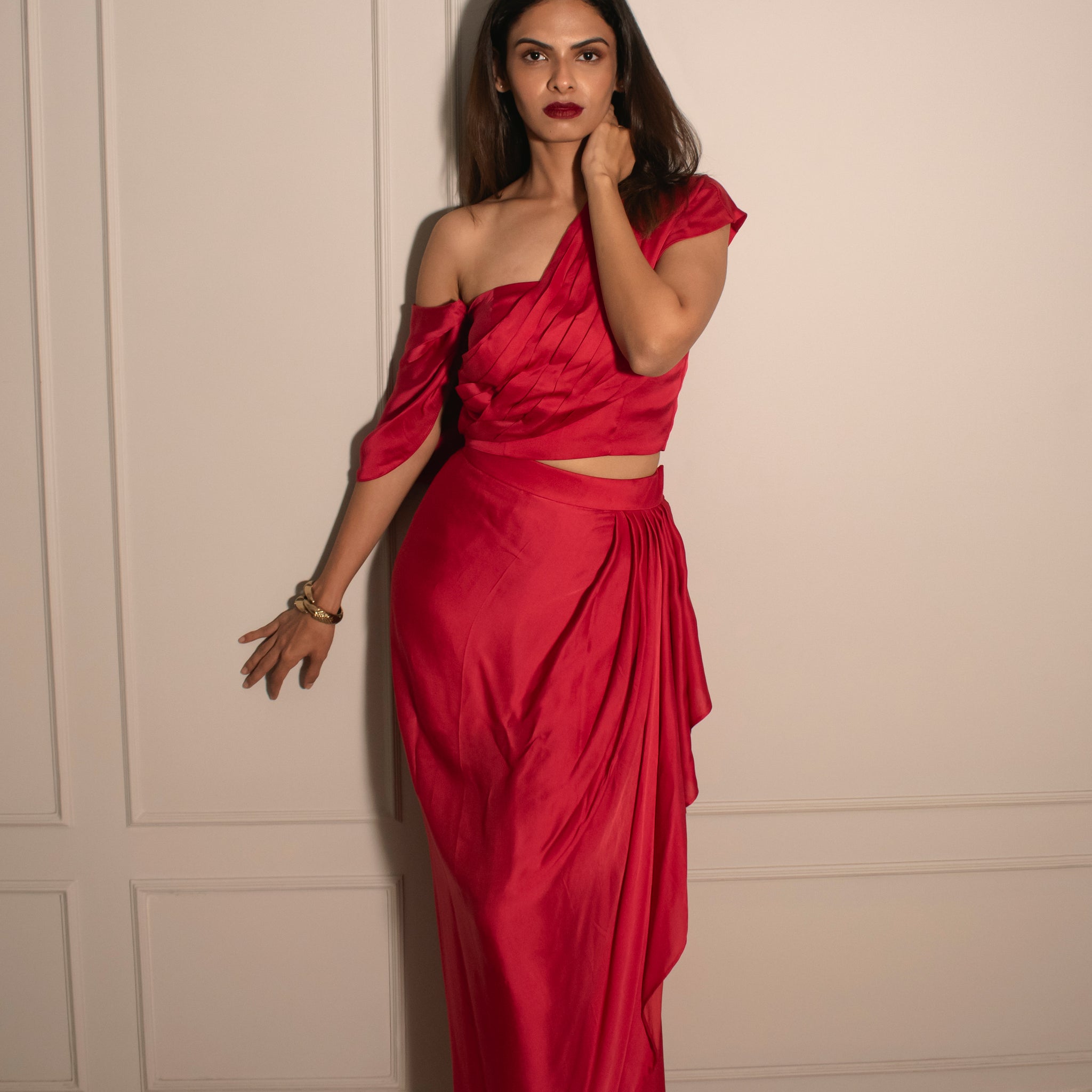 Multi-Way Tube Top & Draped Wrap Skirt