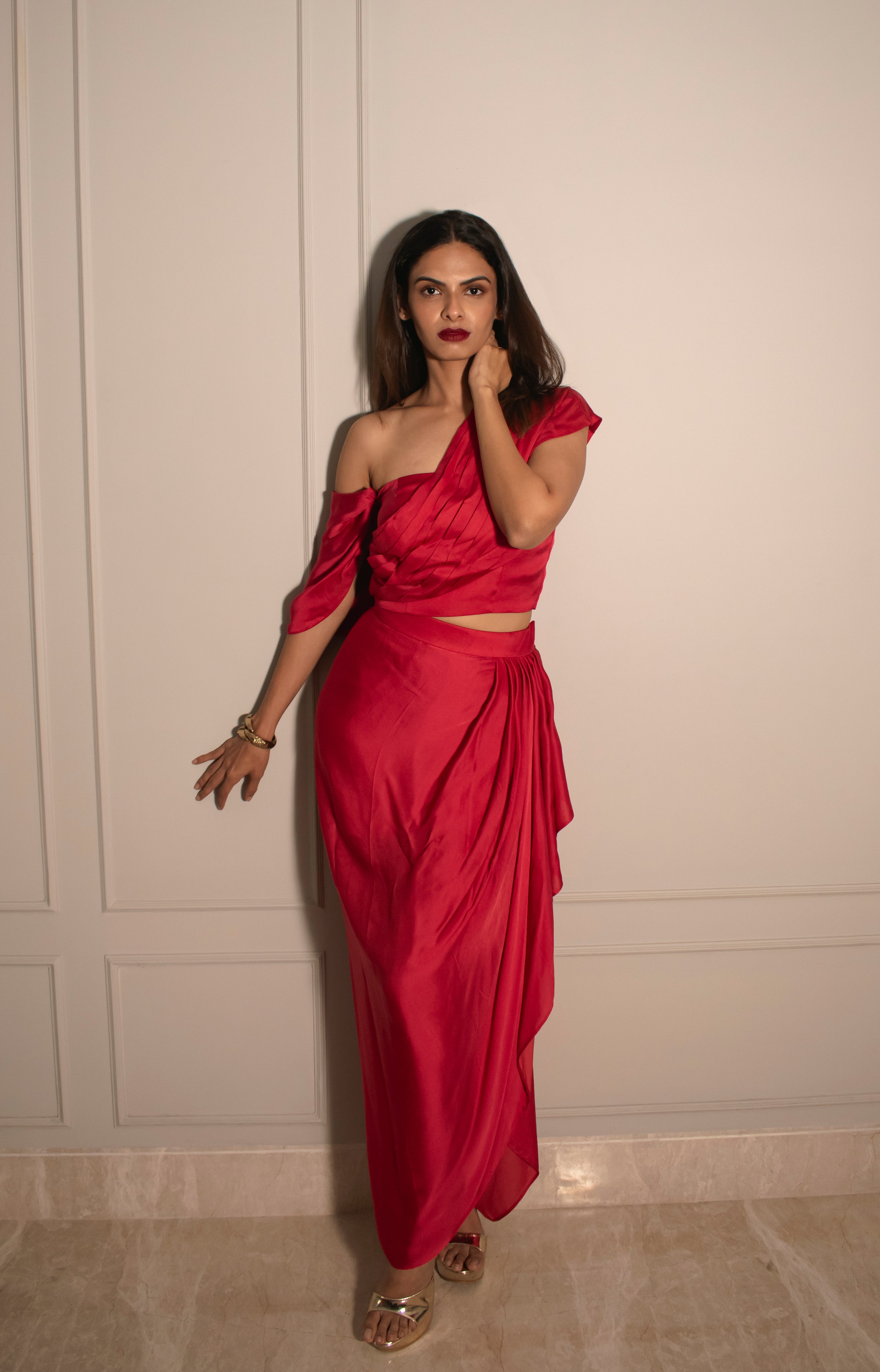 Multi-Way Tube Top & Draped Wrap Skirt