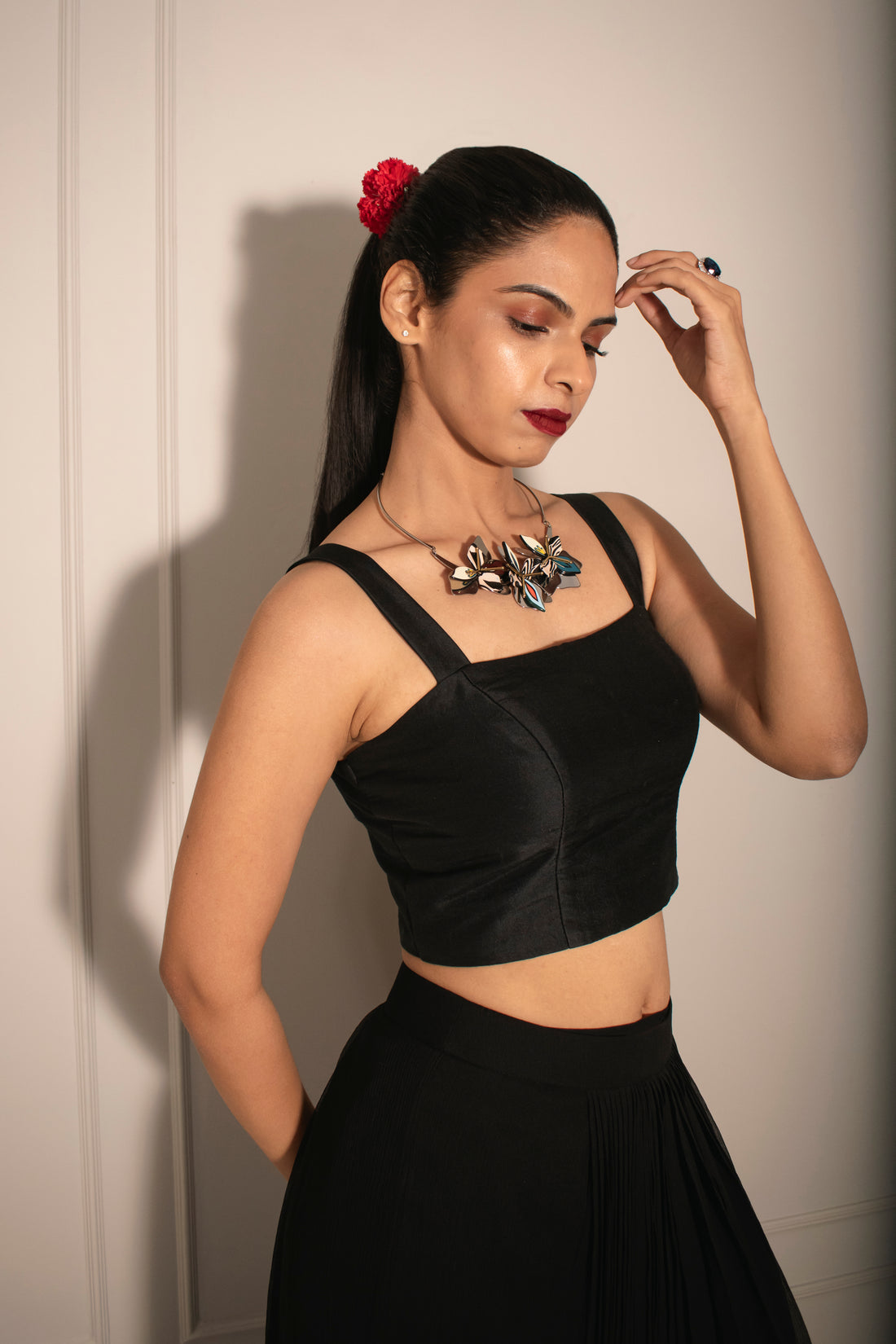 Tube Top & Knife Pleated Skirt (without can-can)