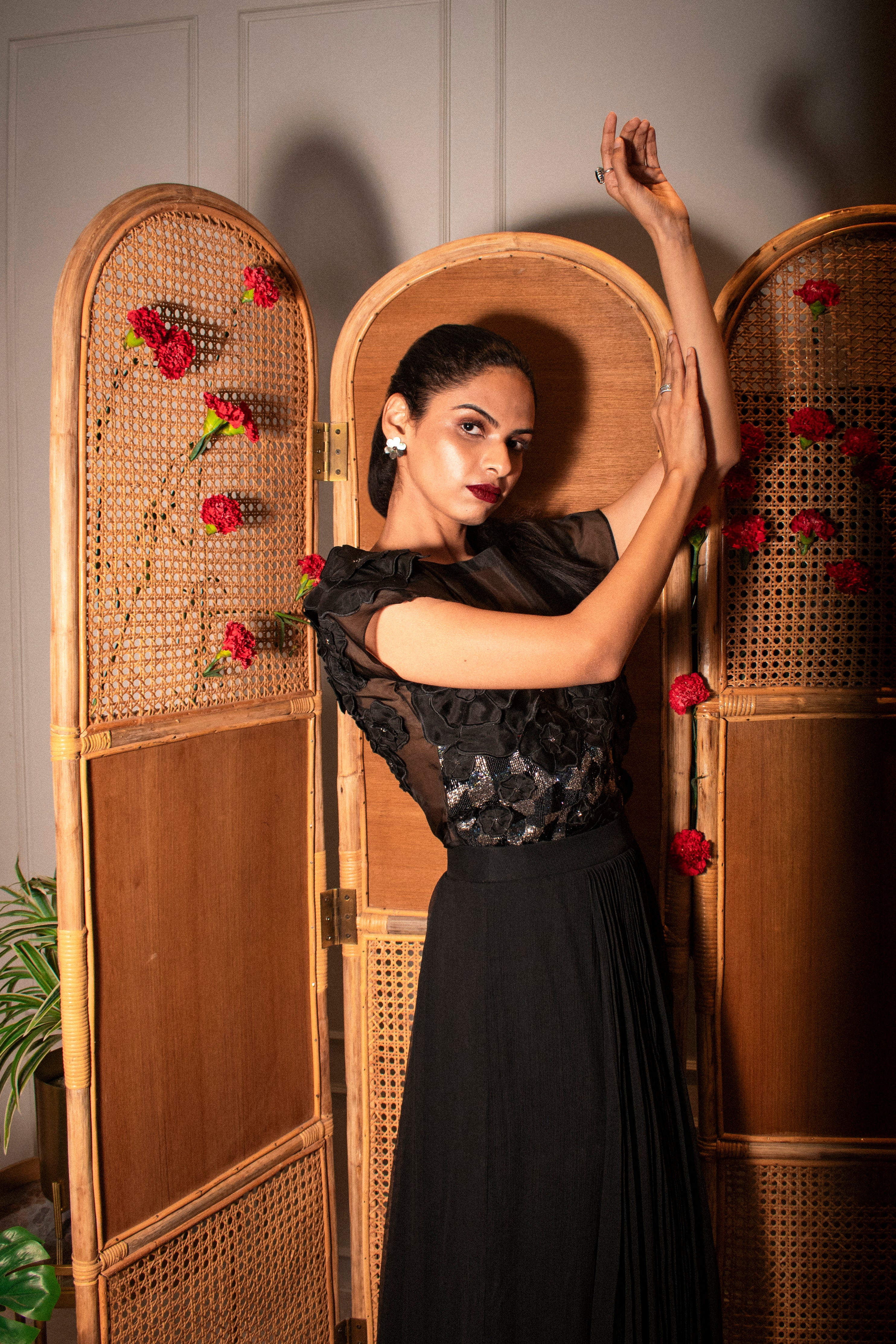 FLOR Top & Knife Pleated Skirt (without can-can)