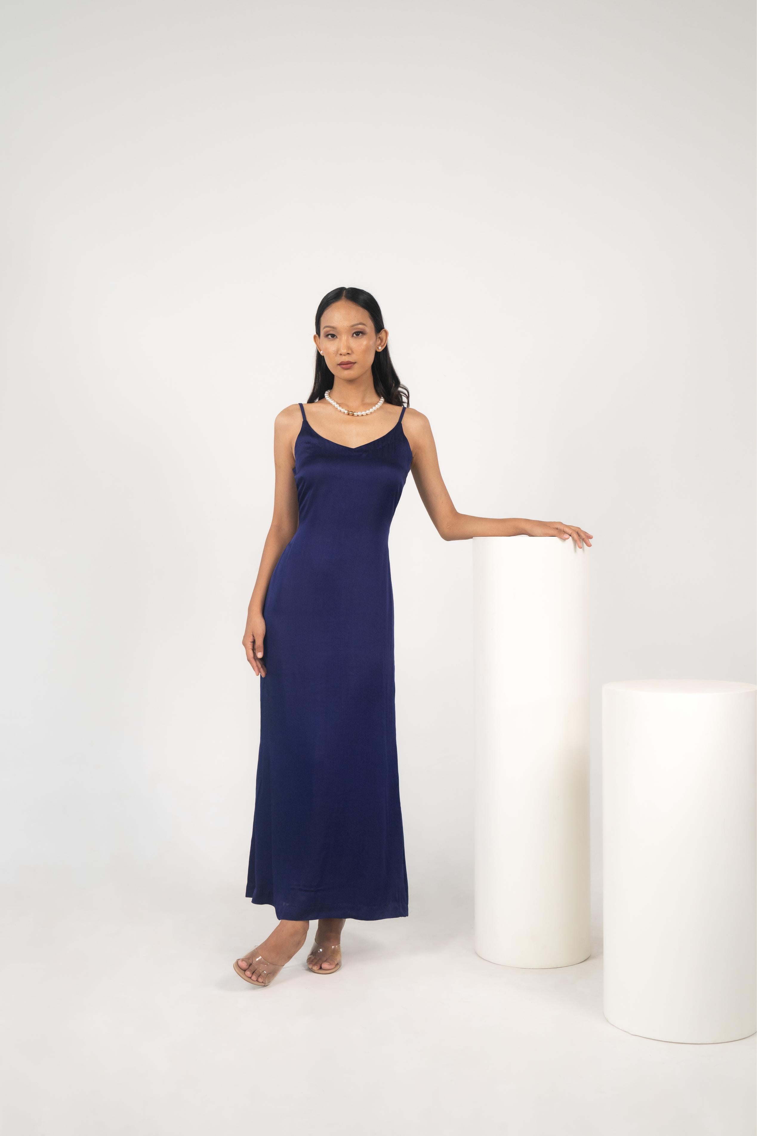 Printed Satin Organza Overshirt & Maxi Slip Dress