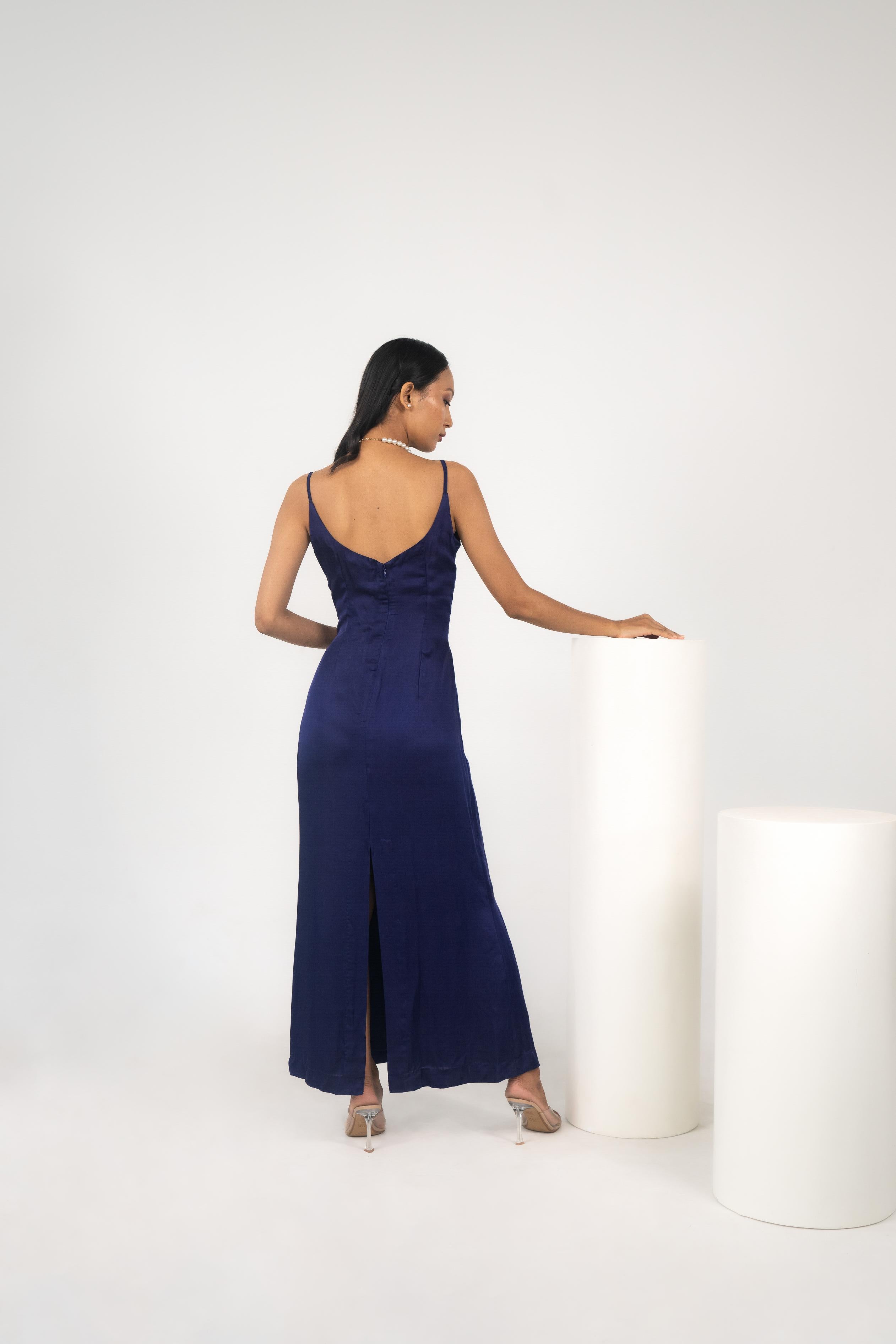 Printed Satin Organza Overshirt & Maxi Slip Dress