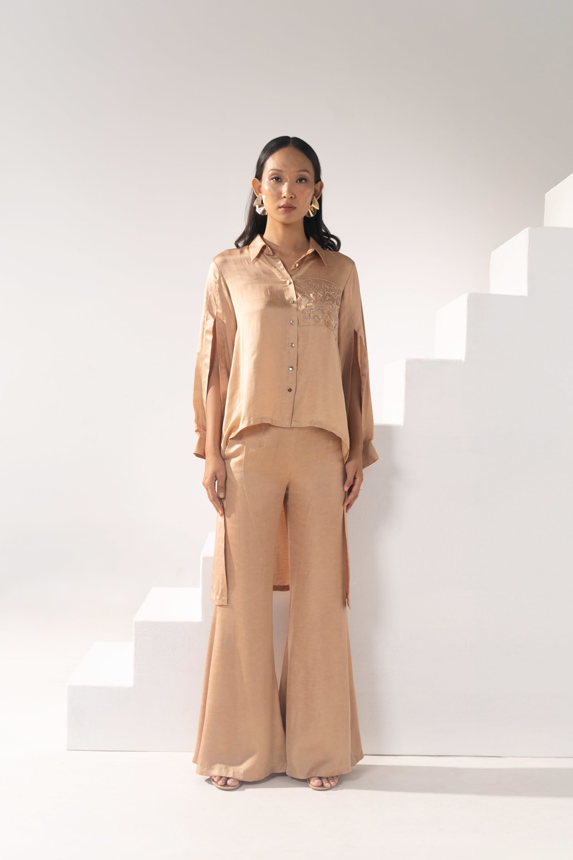 Lantern High-Low Shirt & Lantern Pants