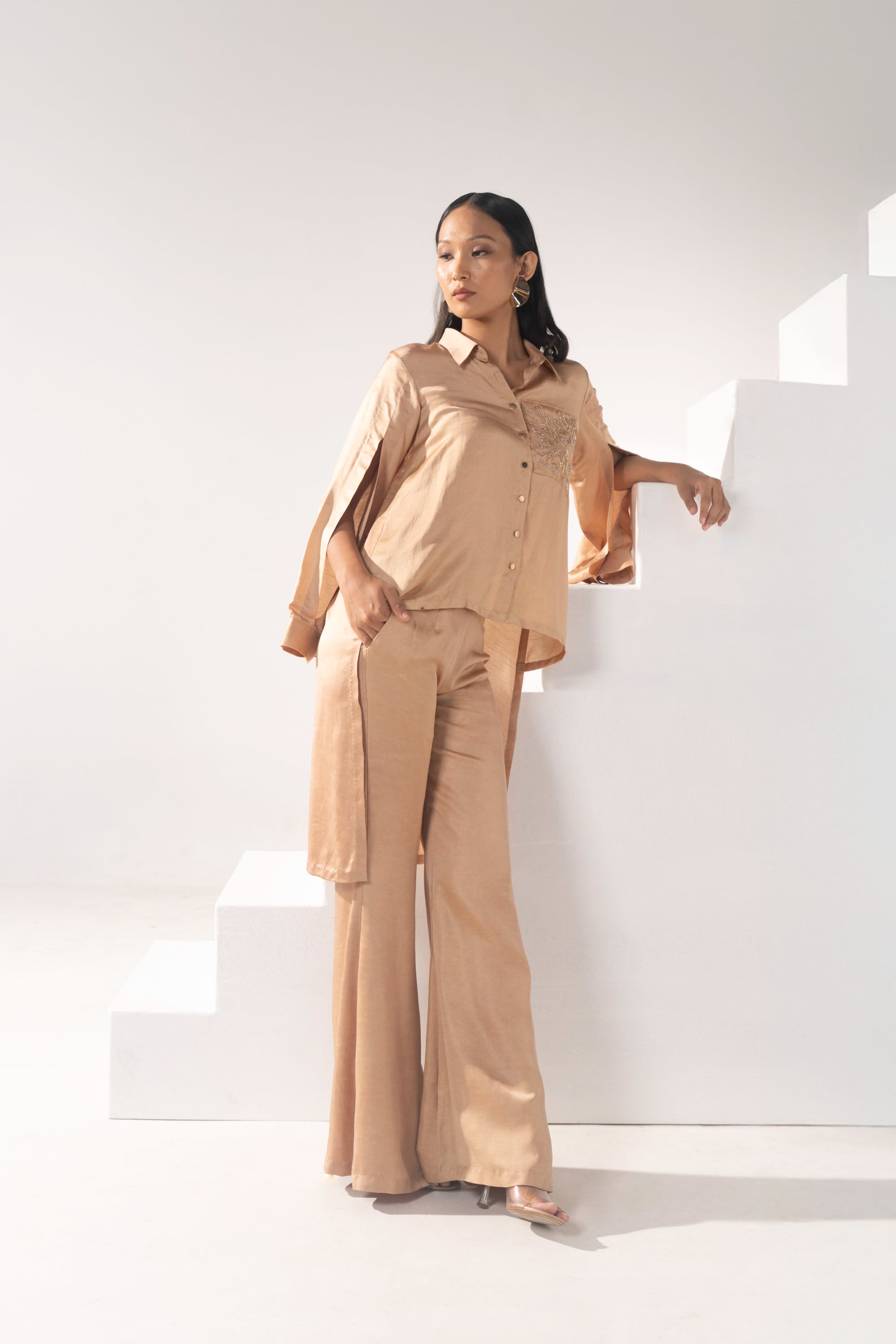 Lantern High-Low Shirt & Lantern Pants