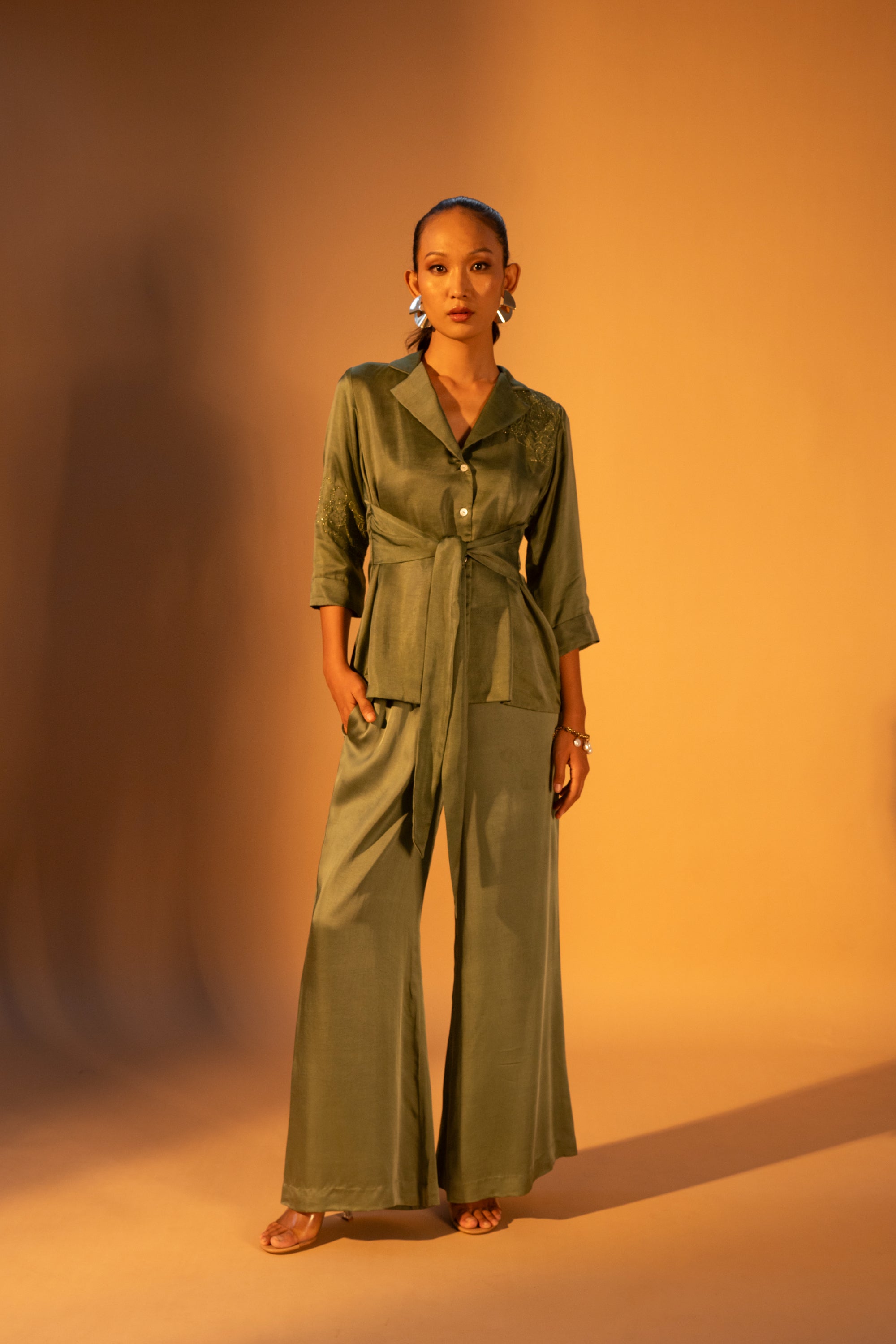 OBI Tie Up Shirt & SUKAFU Relaxed Pants