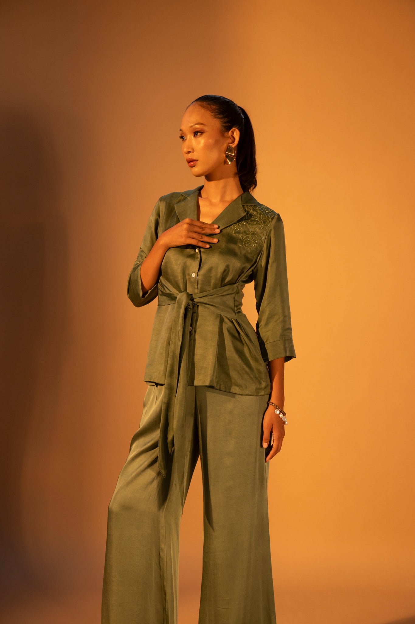 OBI Tie Up Shirt & SUKAFU Relaxed Pants