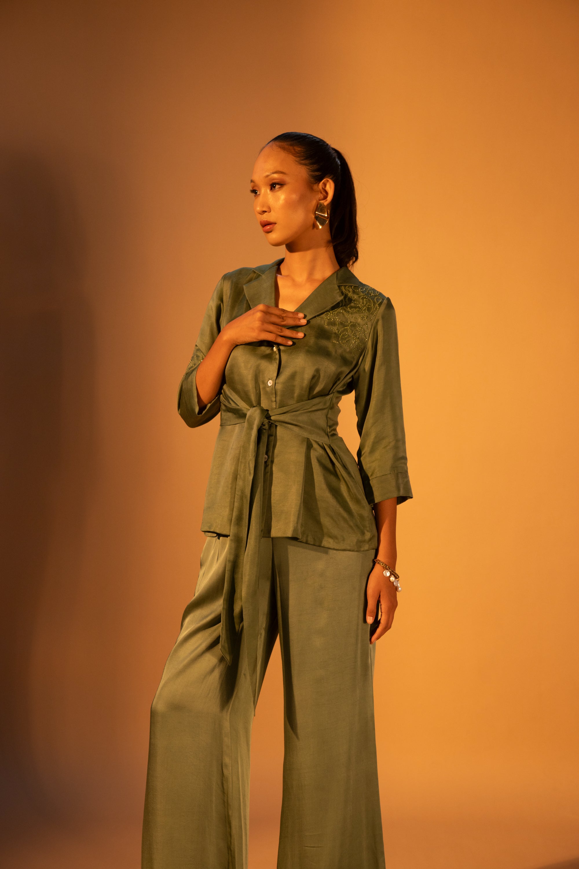 OBI Tie Up Shirt & SUKAFU Relaxed Pants