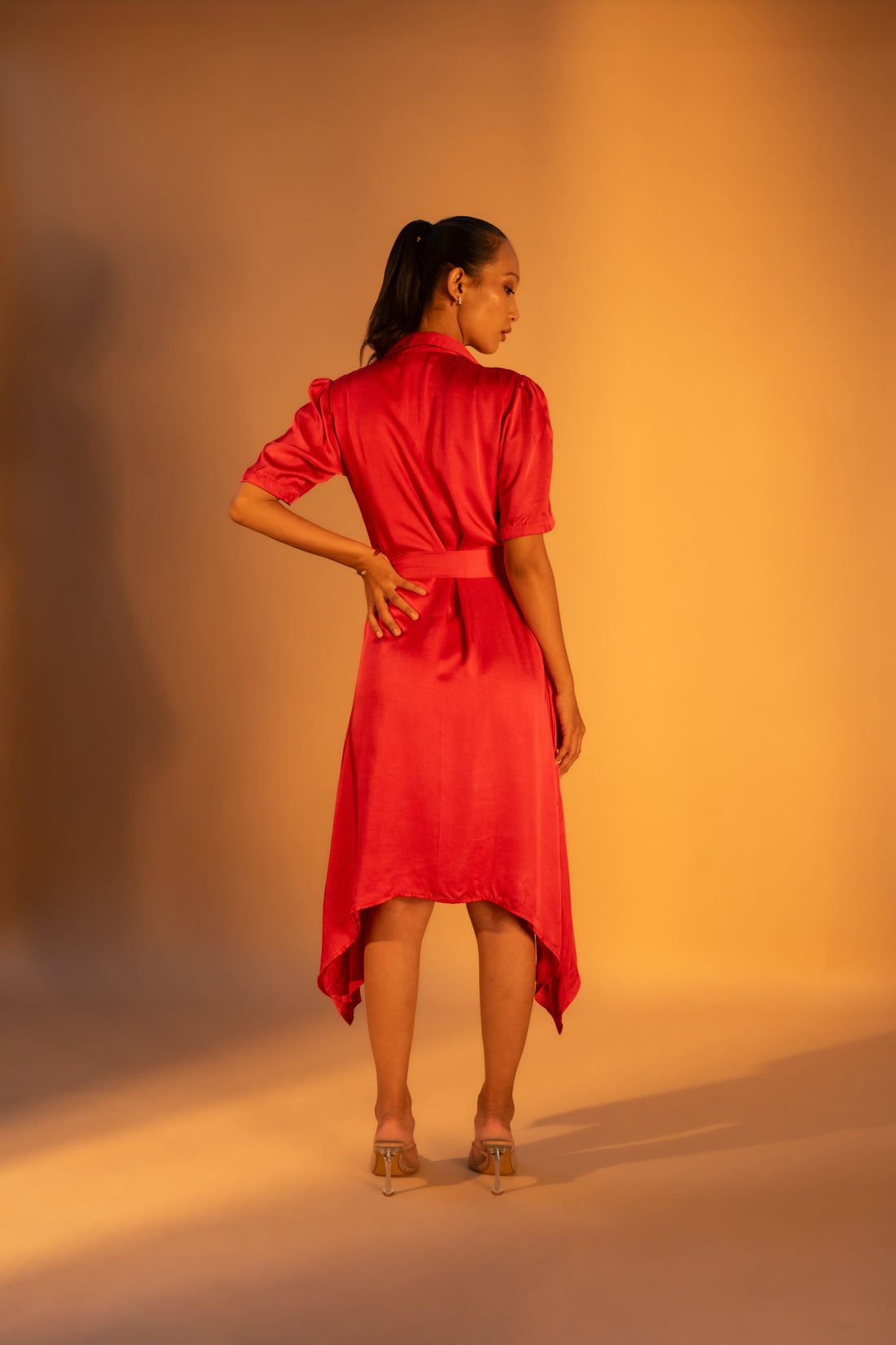 Asymmetric Kintsugi Pocket Dress