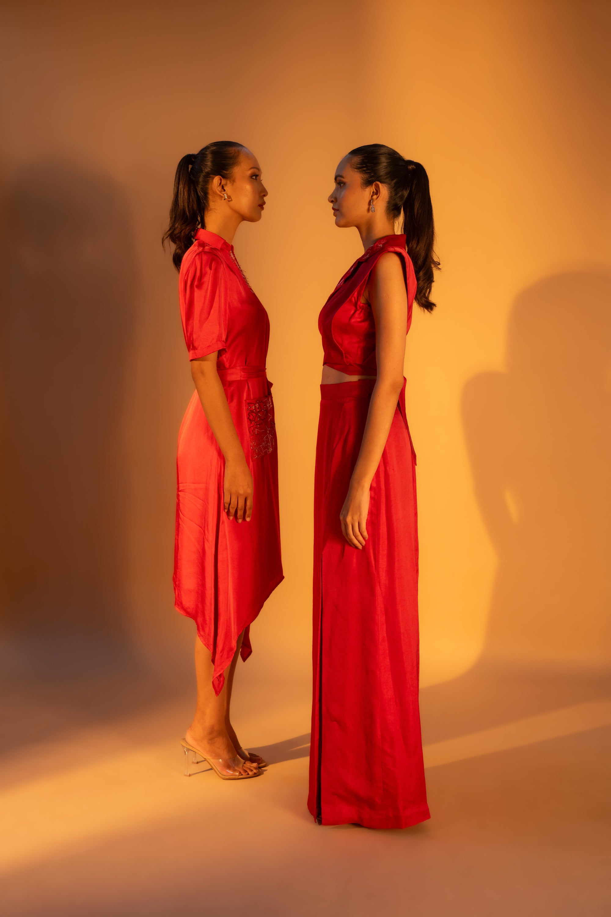 Asymmetric Kintsugi Pocket Dress