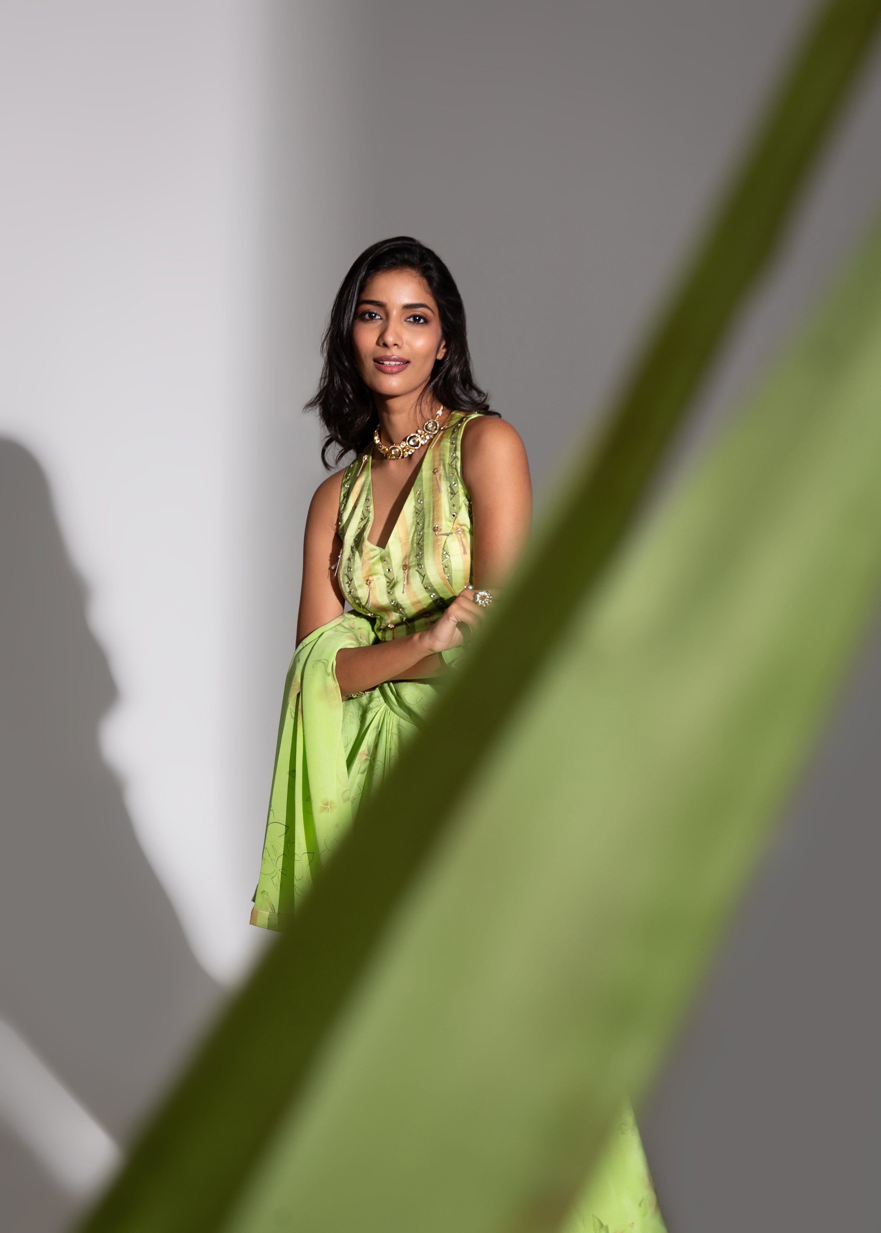 MIDORI Draped Saree Set