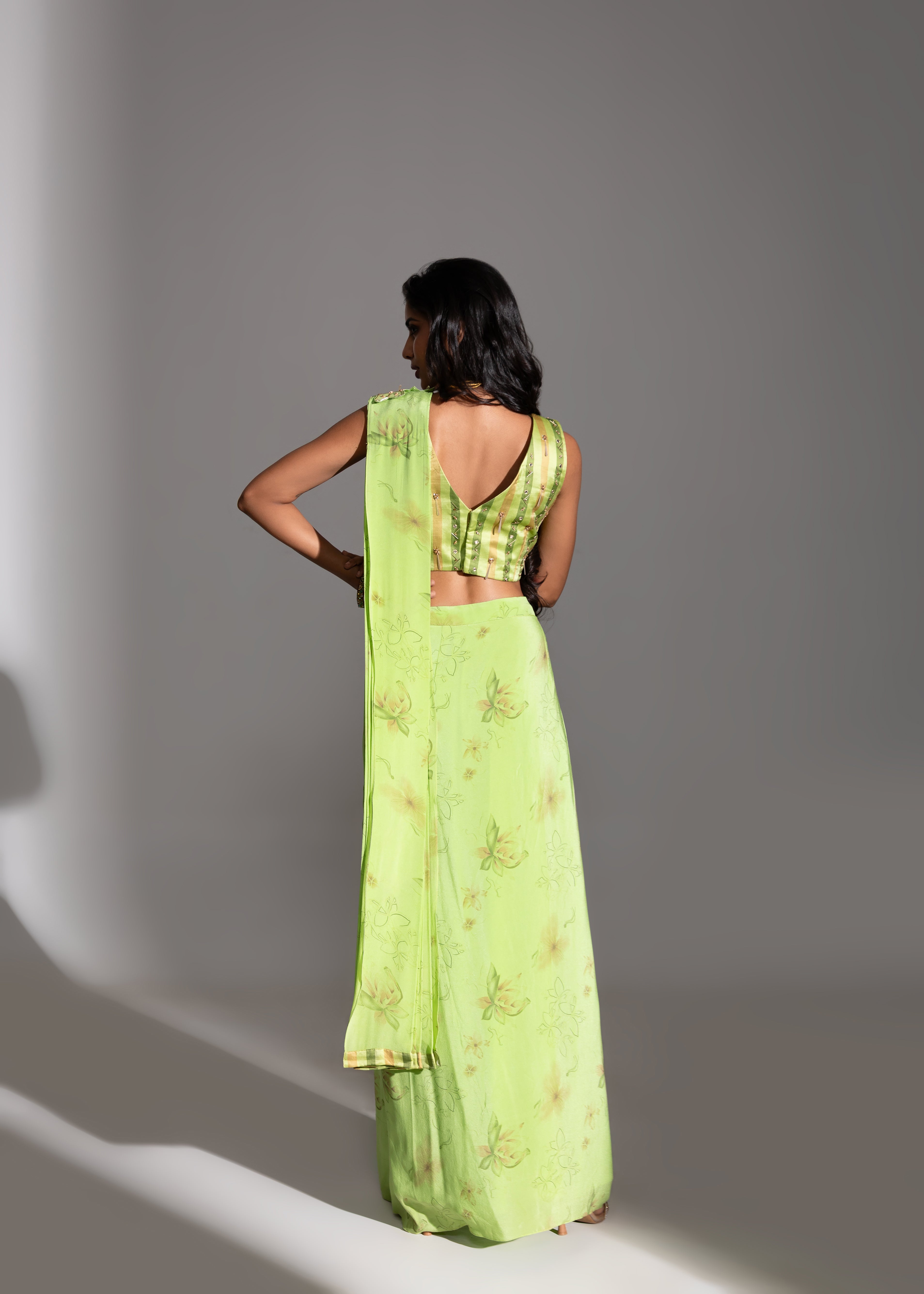 MIDORI Draped Saree Set