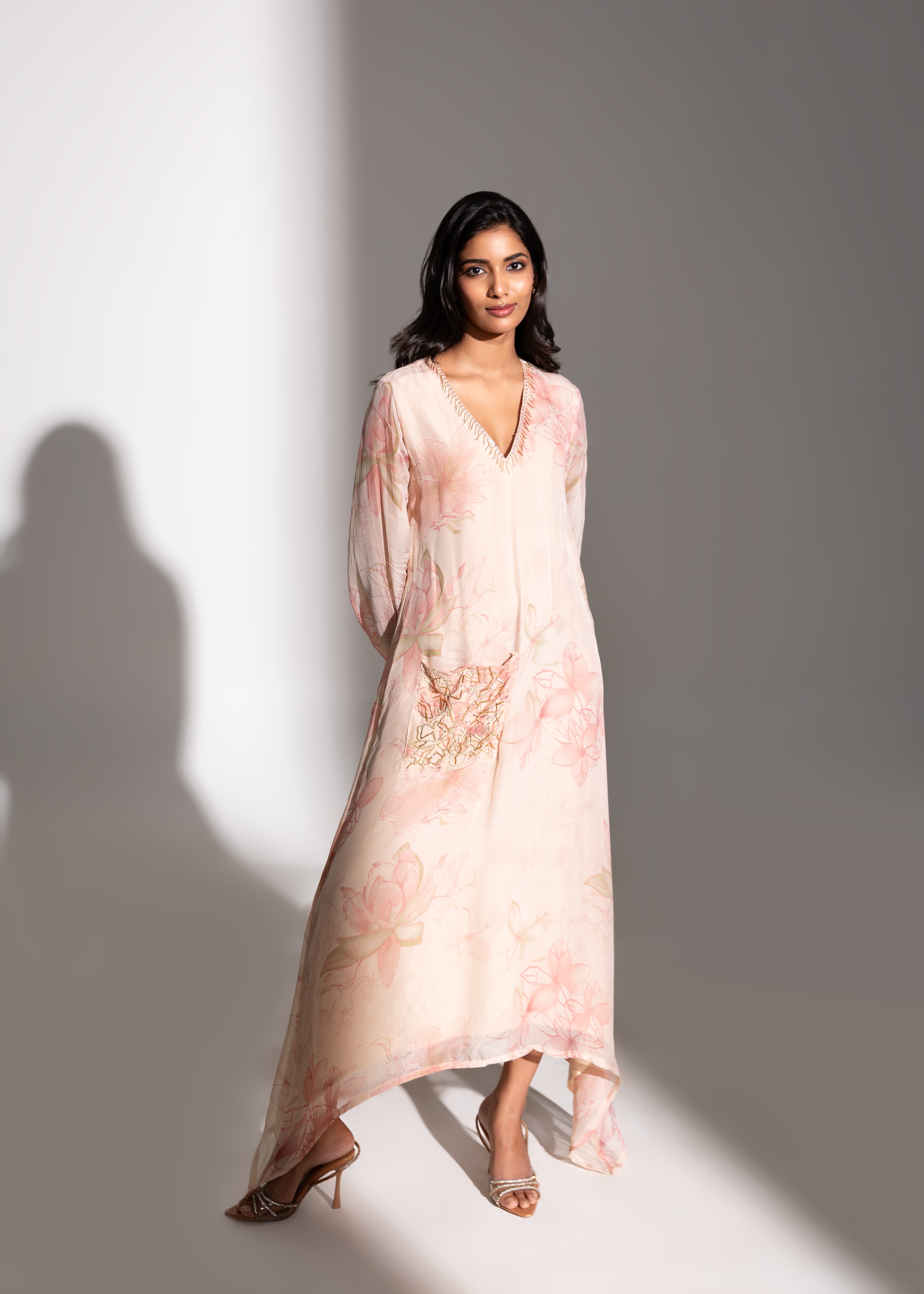 Printed Asymmetric Maxi Tunic