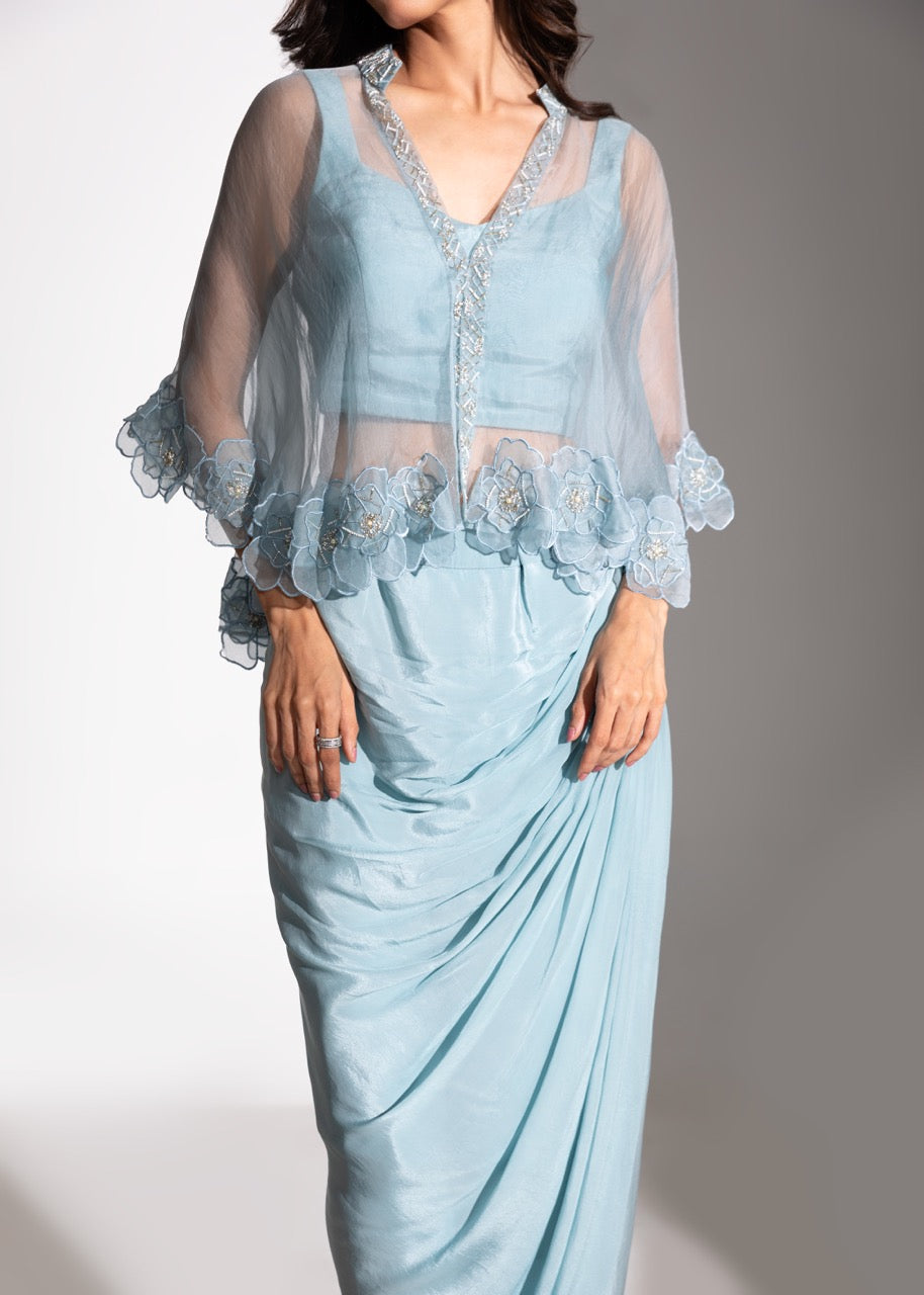 SAKURA Cape, AMAI Blouse & Skirt Set