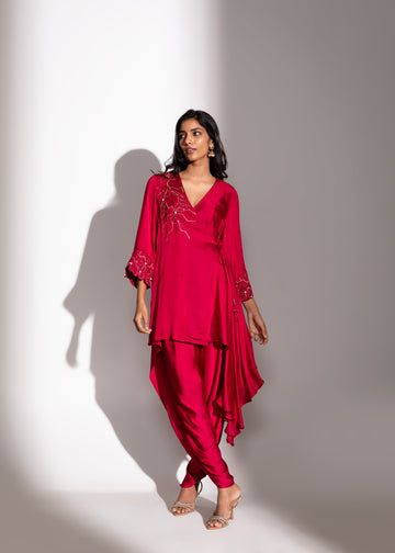 HIKARI Cutwork Top & Dhoti Set
