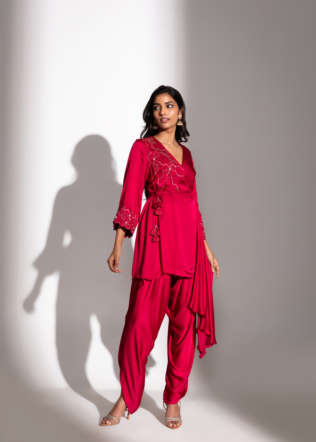 HIKARI Cutwork Top & Dhoti Set