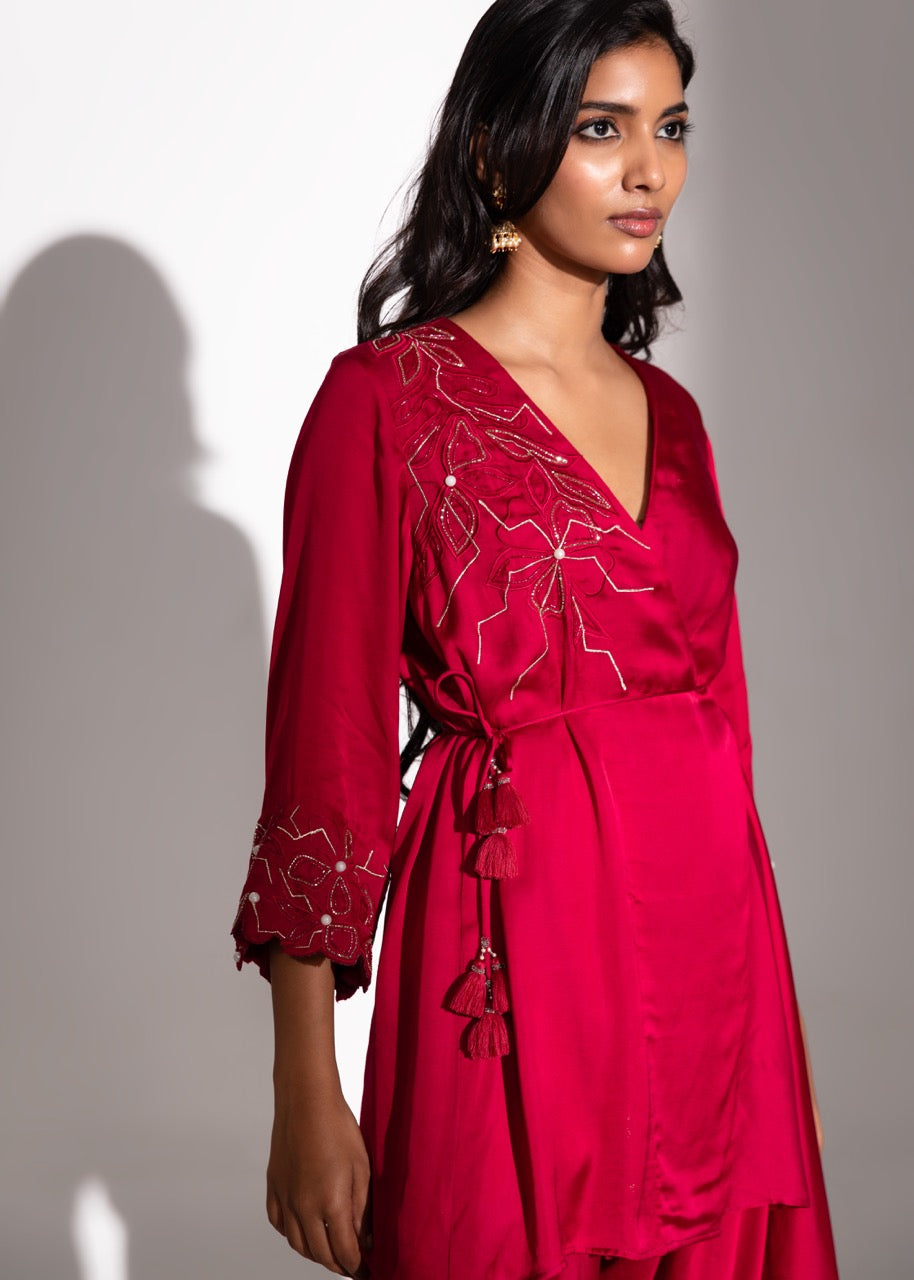 HIKARI Cutwork Top & Dhoti Set