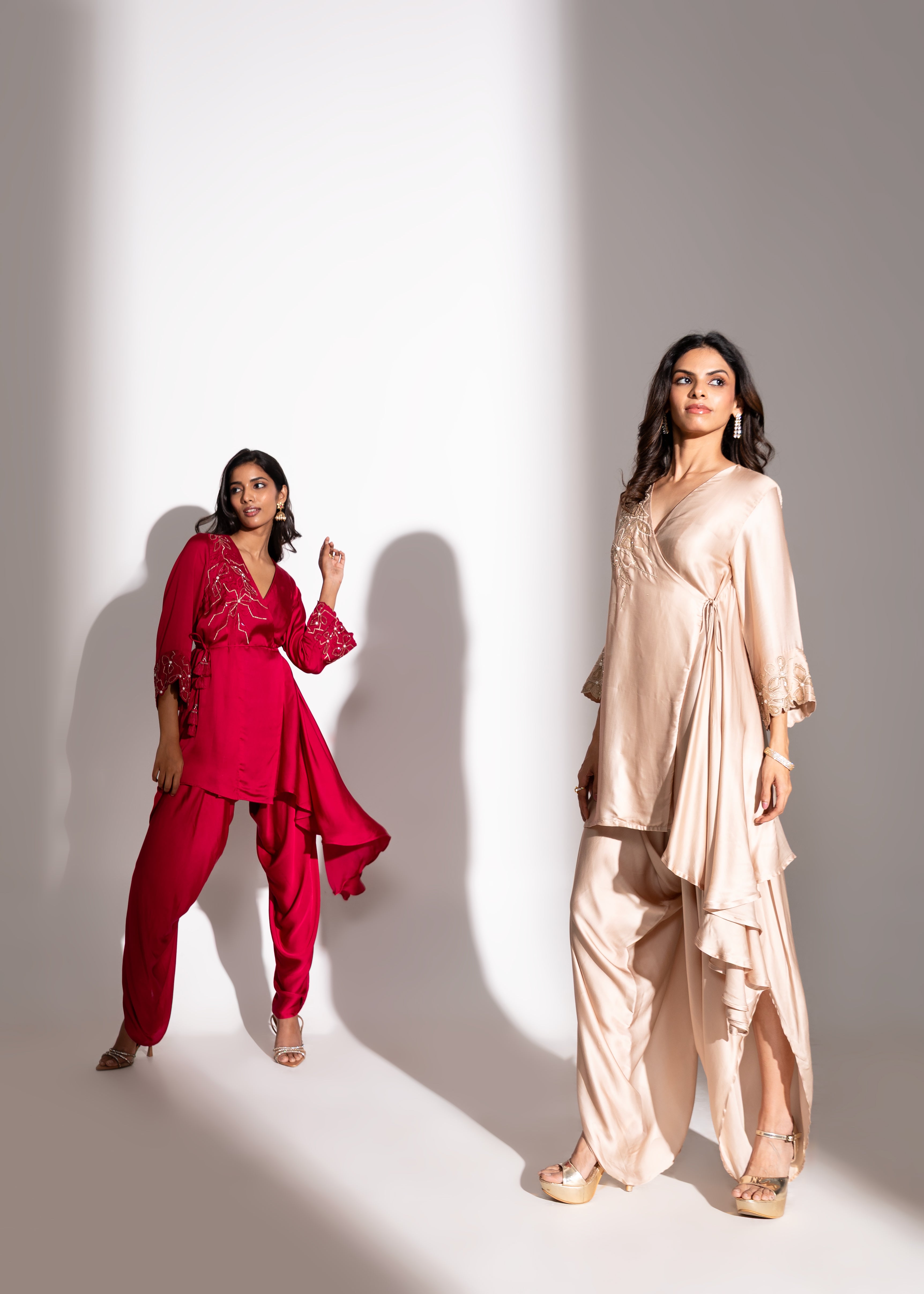 HIKARI Cutwork Top & Dhoti Set