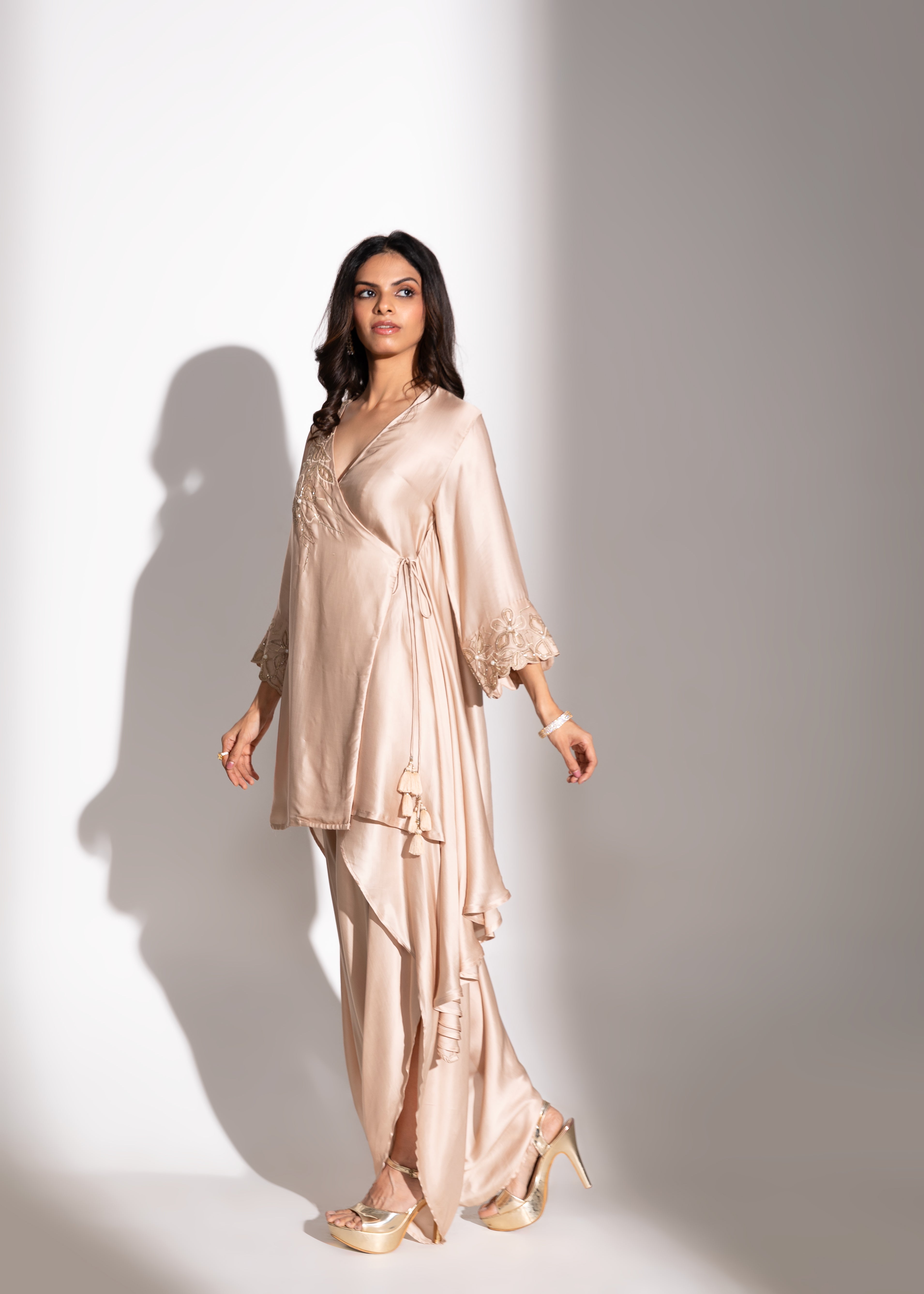HIKARI Cutwork Top & Dhoti Set