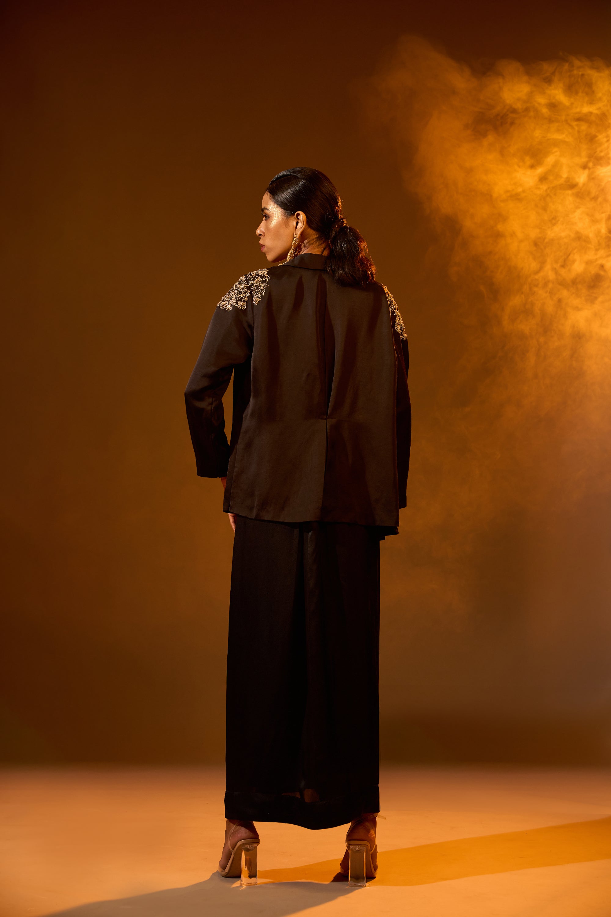 NEH Dori Embroidered Blazer, Dori Embroidered Blouse & Overlap Pleated Skirt
